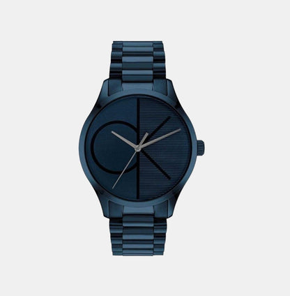 Ck Iconic Unisex Quartz Blue Dial Analog Stainless Steel Watch 25200166
