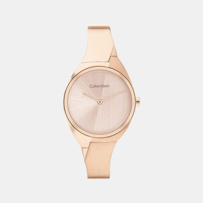 Charming Women Quartz Rose Gold Dial Analog Stainless Steel Watch 25200236