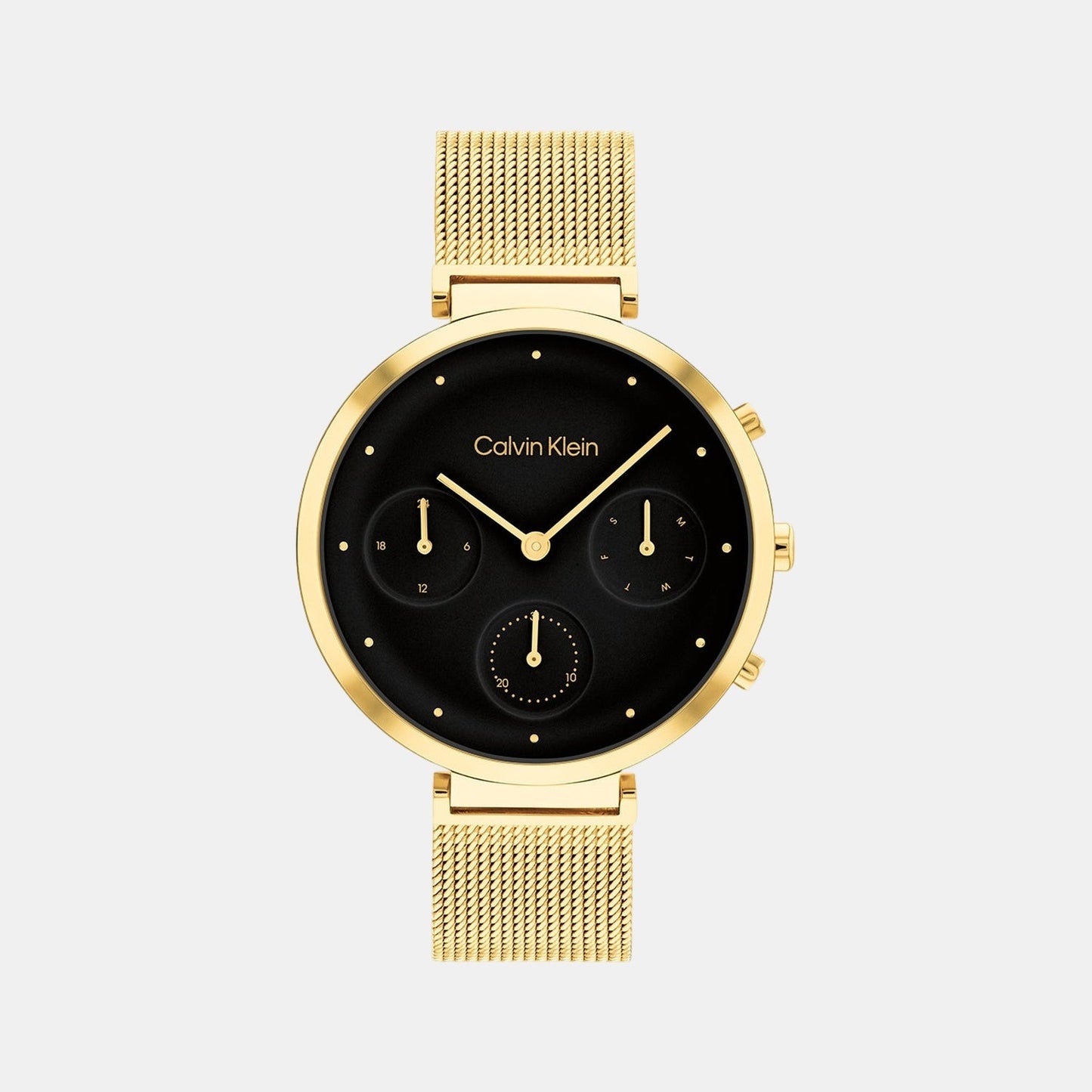 Minimalistic T-Bar Women Quartz Black Dial Chronograph Stainless Steel Watch 25200287