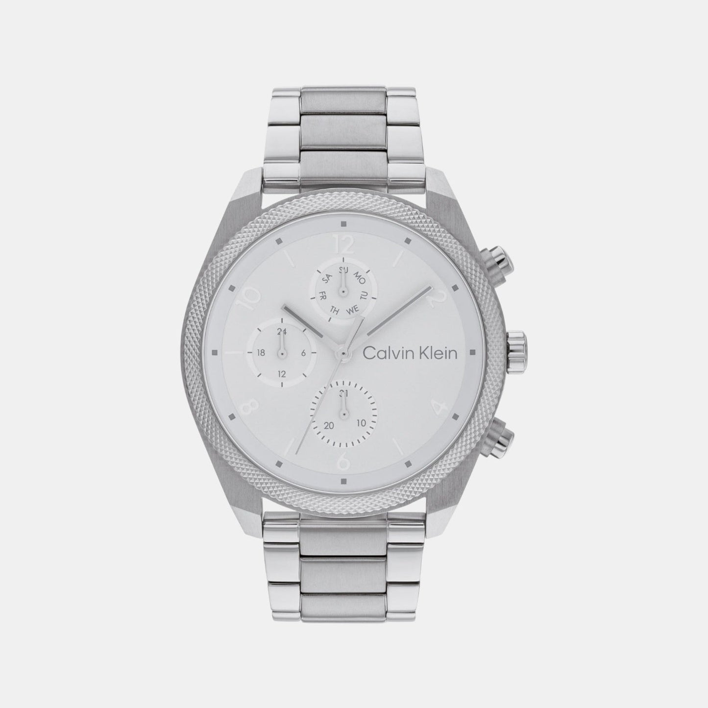 Impact Men Quartz Silver Dial Chronograph Stainless Steel Watch 25200356