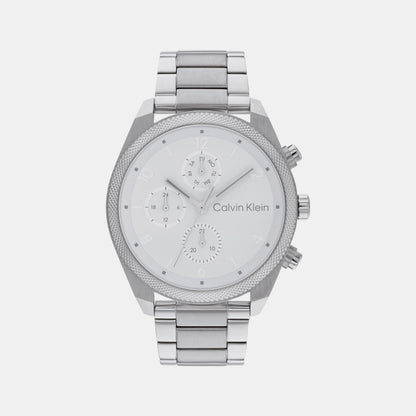 Impact Men Quartz Silver Dial Chronograph Stainless Steel Watch 25200356