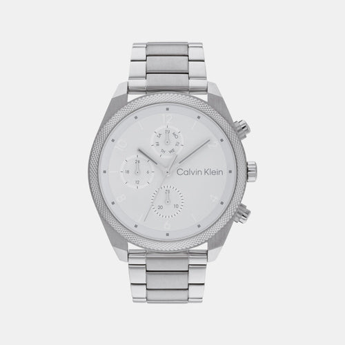 Impact Men Quartz Silver Dial Chronograph Stainless Steel Watch 25200356