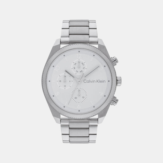 Impact Men Quartz Silver Dial Chronograph Stainless Steel Watch 25200356