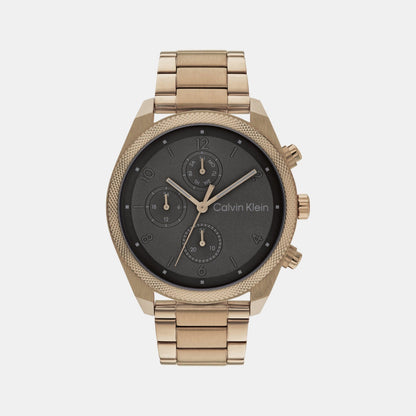 Impact Men Quartz Grey Dial Chronograph Stainless Steel Watch 25200357