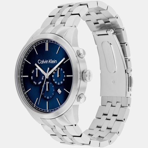 Ck Infinite Men Quartz Blue Dial Chronograph Stainless Steel Watch 25200377