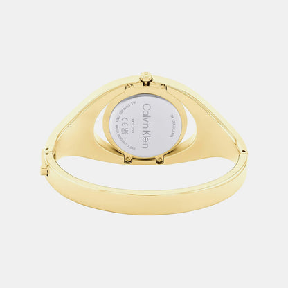 Ck Elation Women Quartz Champagne Dial Analog Stainless Steel Watch 25200391