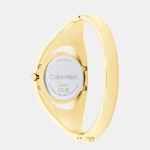 Ck Elation Women Quartz Champagne Dial Analog Stainless Steel Watch 25200391