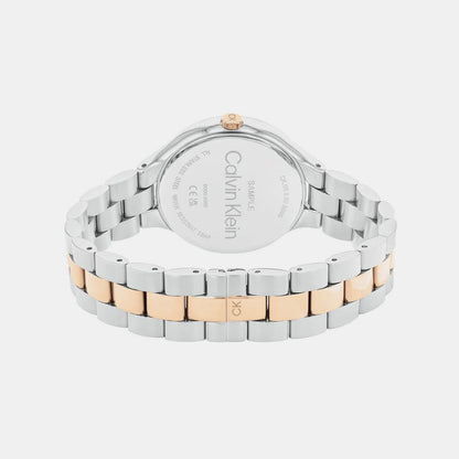 Linked Women Quartz White Dial Analog Stainless Steel Watch 25200428