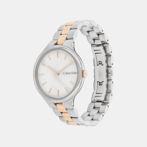 Linked Women Quartz White Dial Analog Stainless Steel Watch 25200428