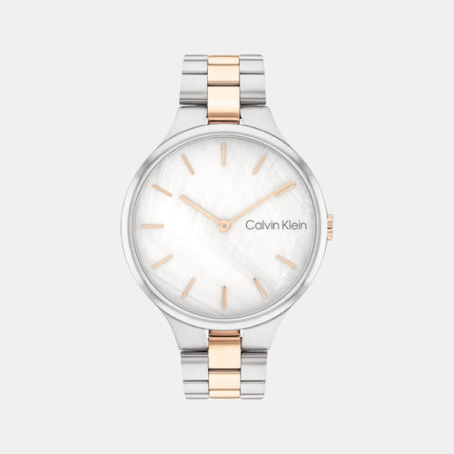 Linked Women Quartz White Dial Analog Stainless Steel Watch 25200428