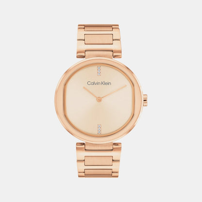 Ck Sensation Women Quartz Pink Dial Analog Stainless Steel Watch 25200431
