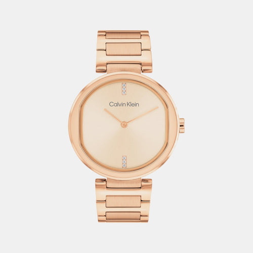 Ck Sensation Women Quartz Pink Dial Analog Stainless Steel Watch 25200431