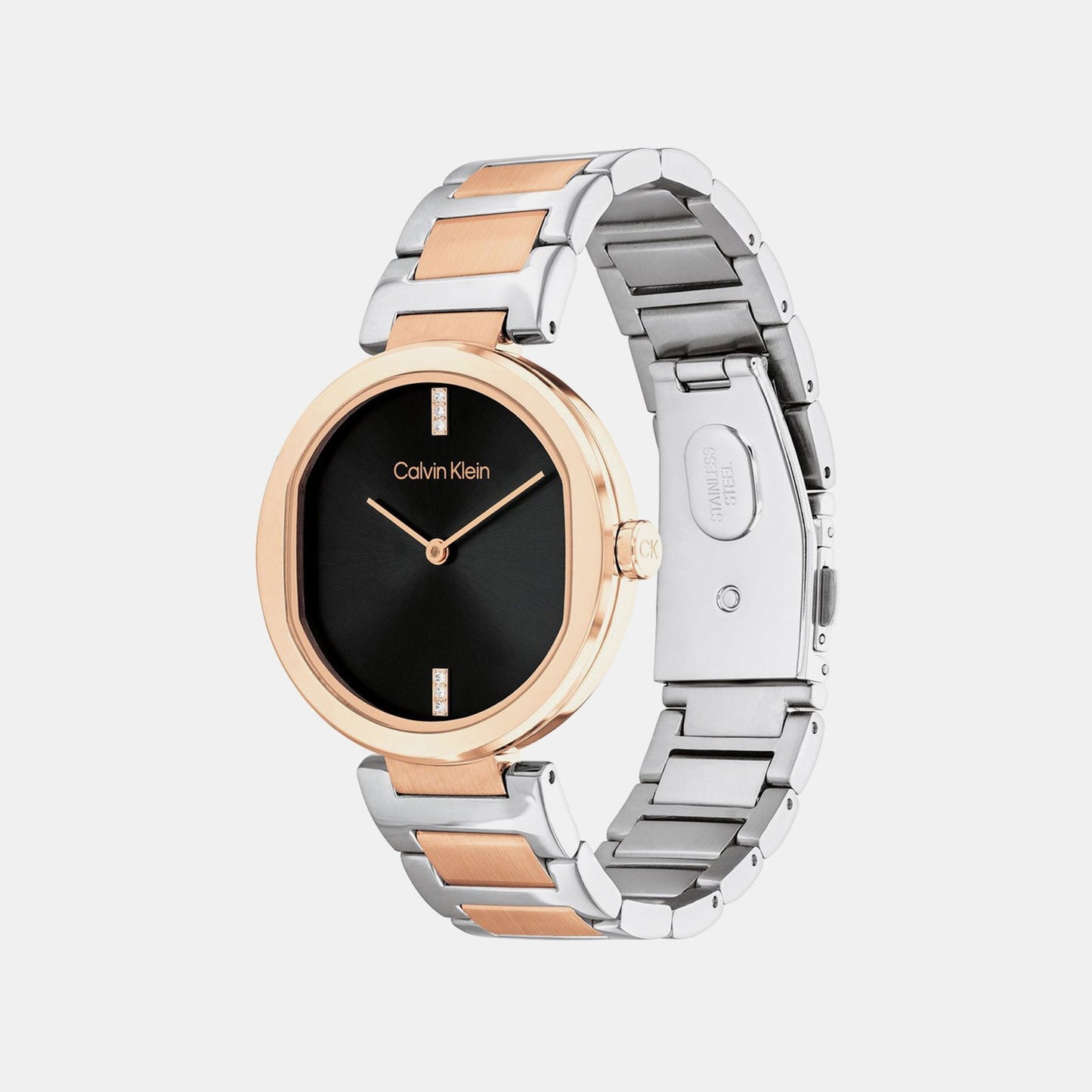 Ck Sensation Women Quartz Black Dial Analog Stainless Steel Watch 25200432
