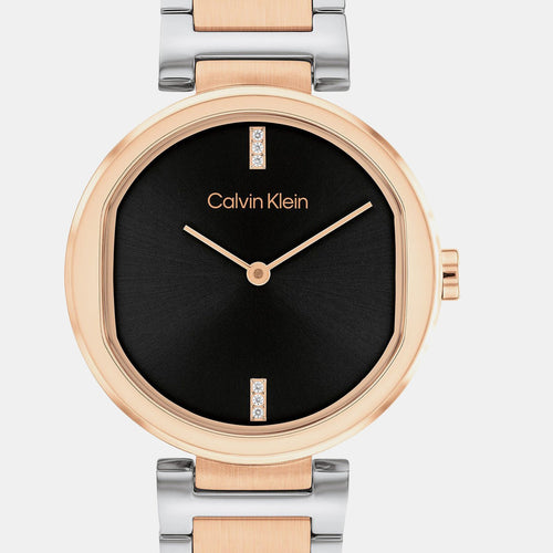 Ck Sensation Women Quartz Black Dial Analog Stainless Steel Watch 25200432
