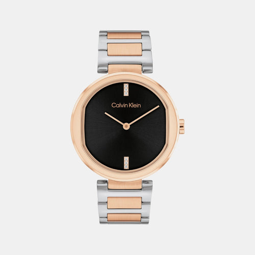 Ck Sensation Women Quartz Black Dial Analog Stainless Steel Watch 25200432