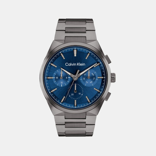 Distinguish Men Quartz Blue Dial Chronograph Stainless Steel Watch 25200443