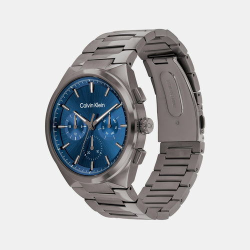 Distinguish Men Quartz Blue Dial Chronograph Stainless Steel Watch 25200443