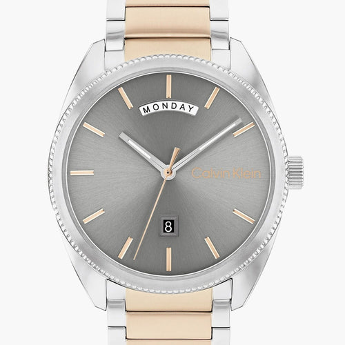 Progress Men Quartz Grey Dial Analog Stainless Steel Watch 25200449
