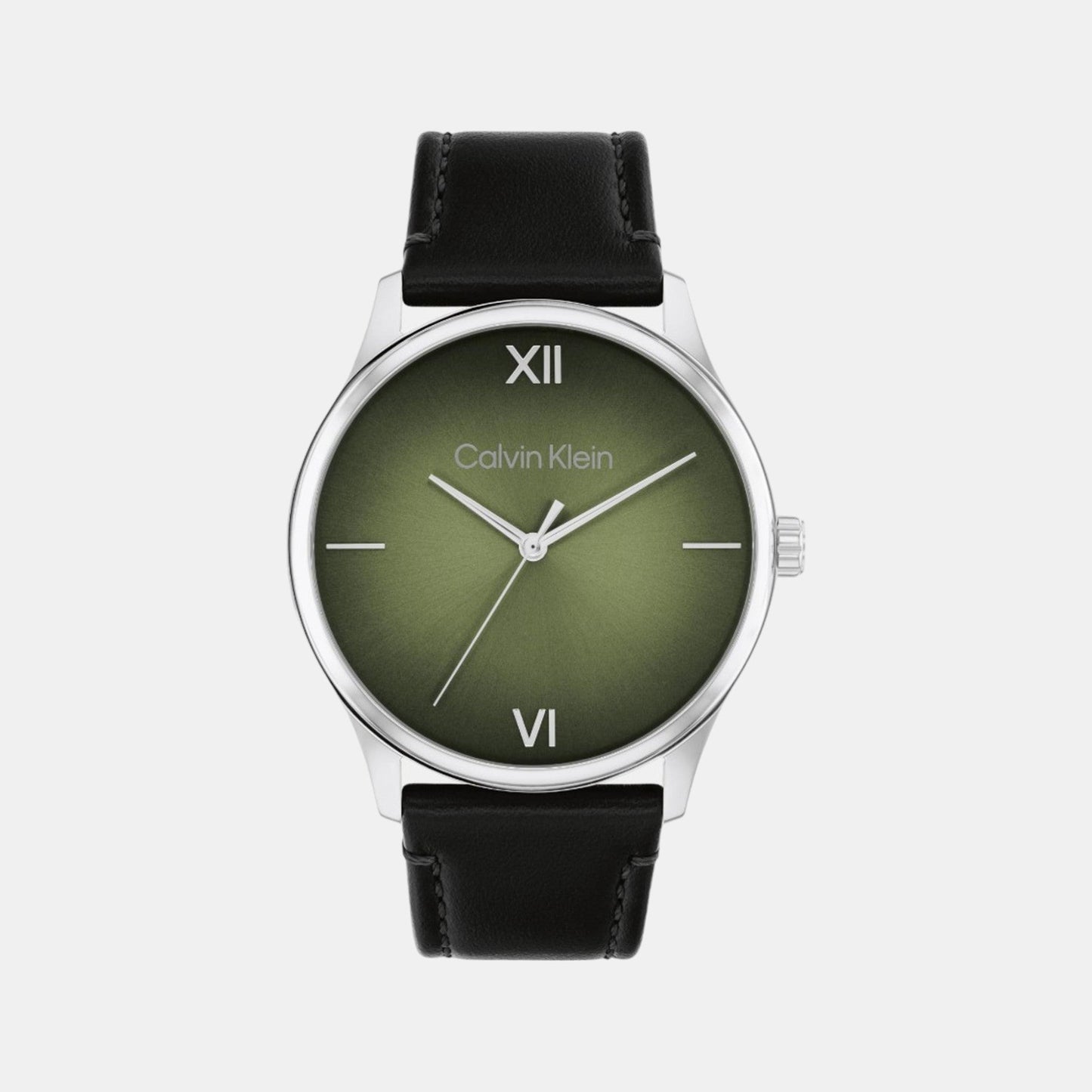 Ascend Men Quartz Green Dial Analog Leather Watch 25200454