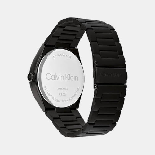 Distinguish Men Quartz Black Dial Analog Stainless Steel Watch 25200490
