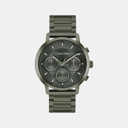 Gauge Men Quartz Green Dial Multi-Function Stainless Steel Watch 25200494