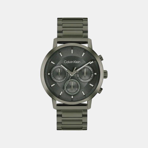 Gauge Men Quartz Green Dial Multi-Function Stainless Steel Watch 25200494