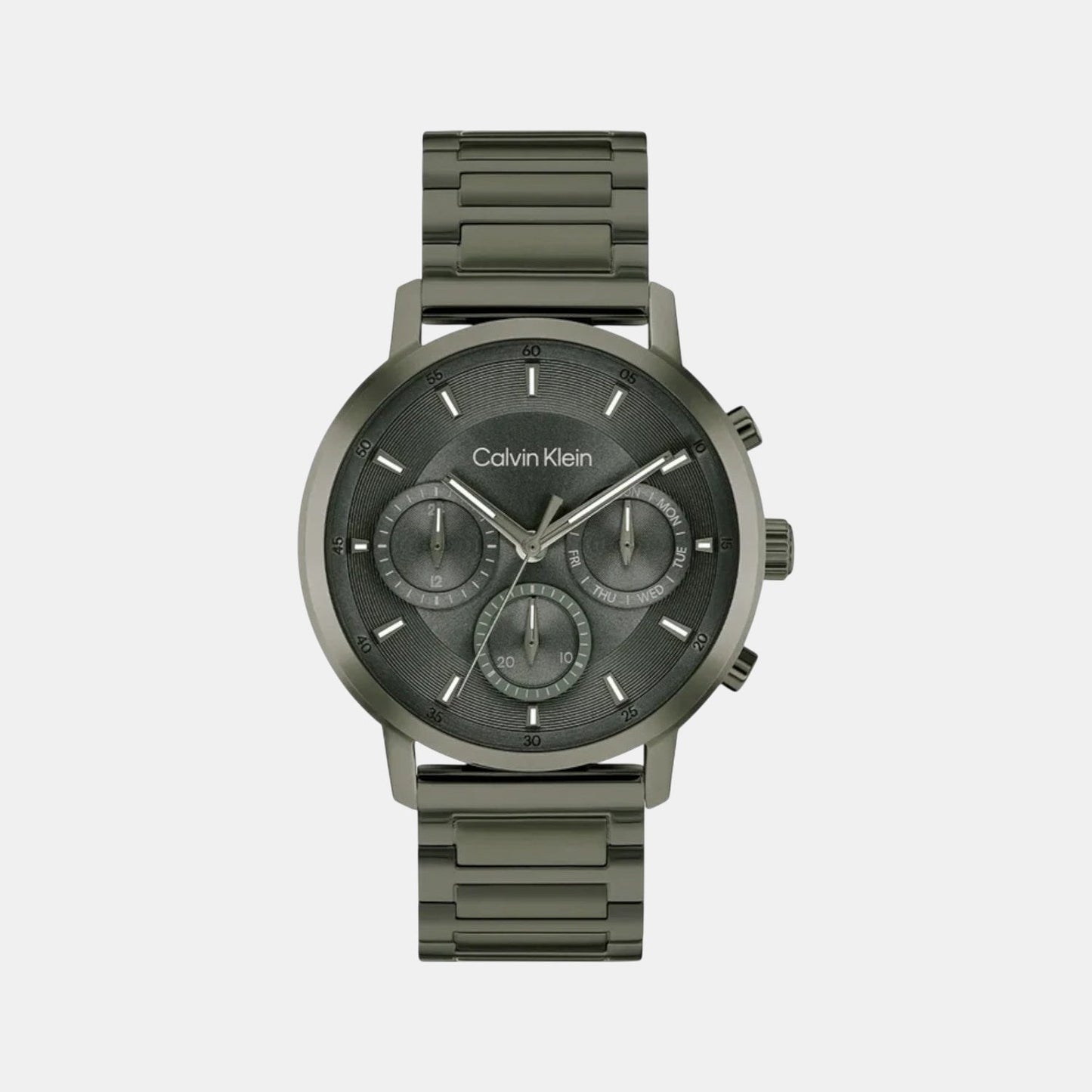 Gauge Men Quartz Green Dial Multi-Function Stainless Steel Watch 25200494