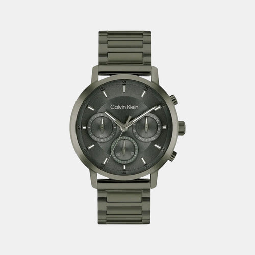 Gauge Men Quartz Green Dial Multi-Function Stainless Steel Watch 25200494