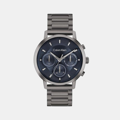 Men Quartz Blue Dial Chronograph Stainless Steel Watch 25200495