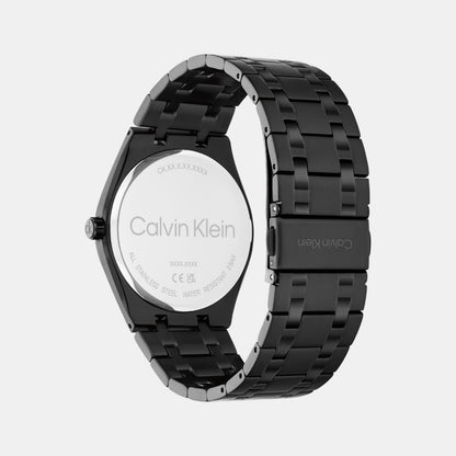 Ck Motion Men Quartz Black Dial Multi-Function Stainless Steel Watch 25200522