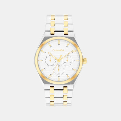 Ck Motion Men Quartz White Dial Multi-Function Stainless Steel Watch 25200533