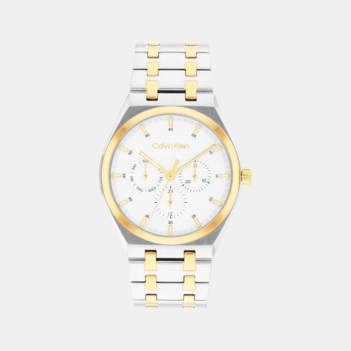 Ck Motion Men Quartz White Dial Multi-Function Stainless Steel Watch 25200533