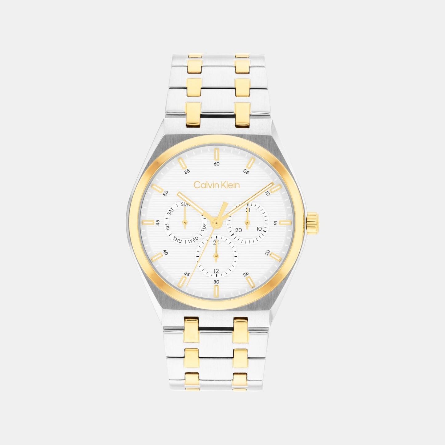 Ck Motion Men Quartz White Dial Multi-Function Stainless Steel Watch 25200533