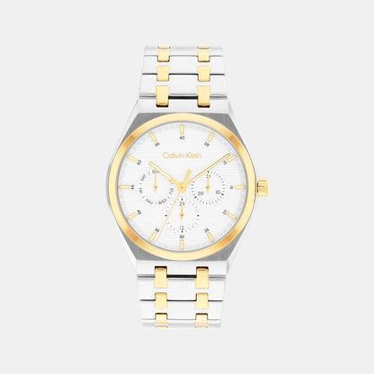Ck Motion Men Quartz White Dial Multi-Function Stainless Steel Watch 25200533
