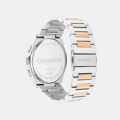 Distinguish Men Quartz Grey Dial Multi-Function Stainless Steel Watch 25200536