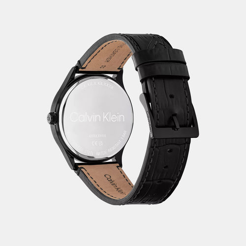 Ck Tailored Men Quartz Black Dial Analog Leather Watch 25200555