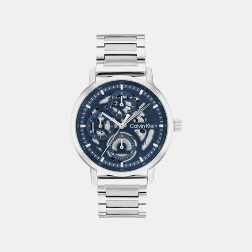 Men Quartz Blue Dial Analog Stainless Steel Watch 25200562
