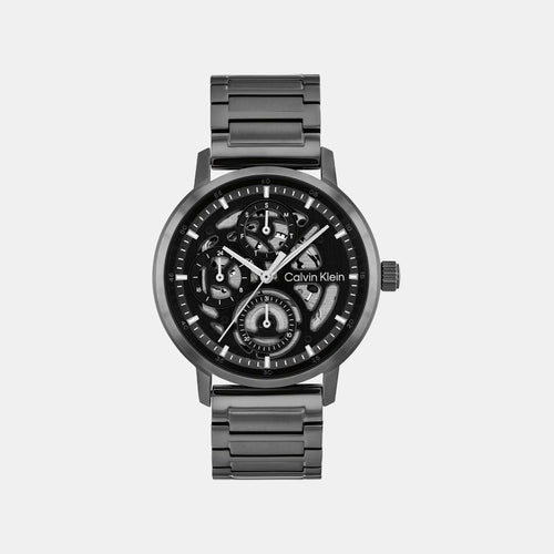 Gauge Men Quartz Black Dial Chronograph Stainless Steel Watch 25200563