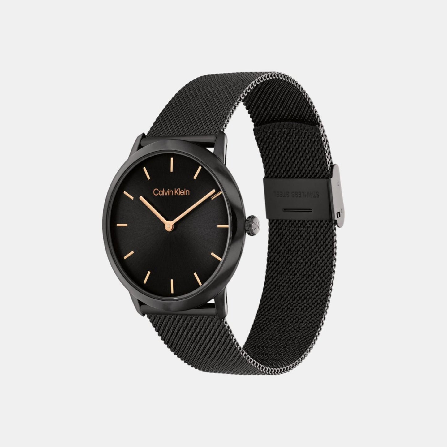 Exceptional Unisex Quartz Black Dial Analog Stainless Steel Watch 25300002