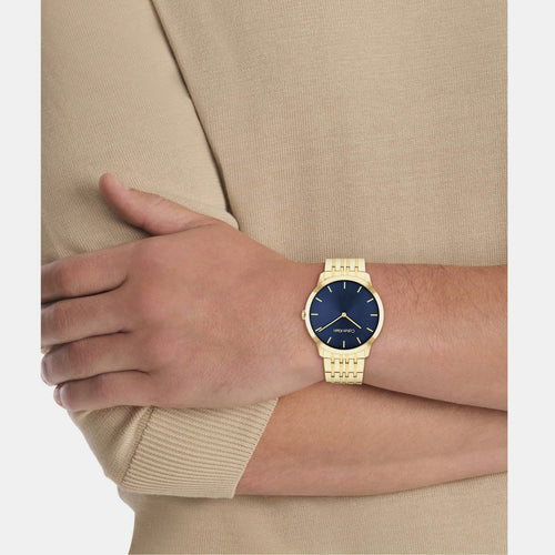 Intrigue Unisex Quartz Blue Dial Analog Stainless Steel Watch 25300007