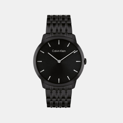 Intrigue Unisex Quartz Black Dial Analog Stainless Steel Watch 25300008