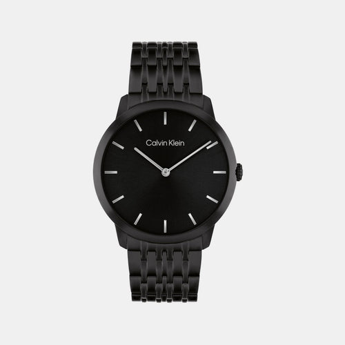 Intrigue Unisex Quartz Black Dial Analog Stainless Steel Watch 25300008
