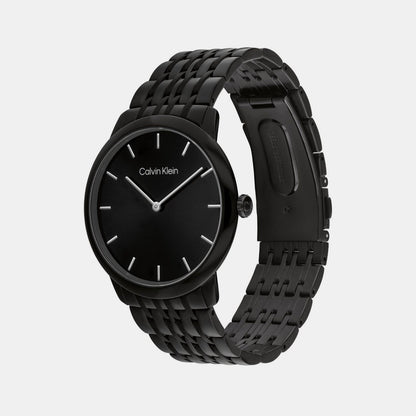 Intrigue Unisex Quartz Black Dial Analog Stainless Steel Watch 25300008