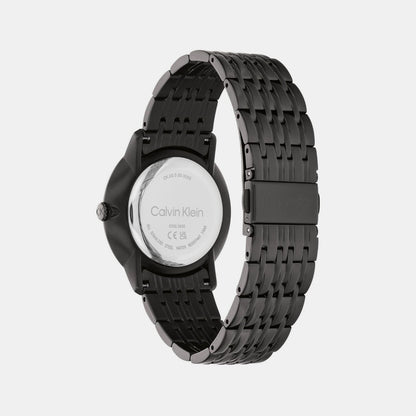 Intrigue Unisex Quartz Black Dial Analog Stainless Steel Watch 25300008
