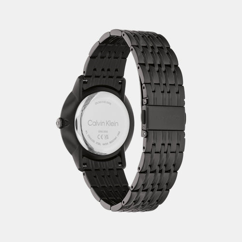 Intrigue Unisex Quartz Black Dial Analog Stainless Steel Watch 25300008