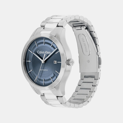 Ck Iconic Men Automatic Blue Dial Analog Stainless Steel Watch 25300020