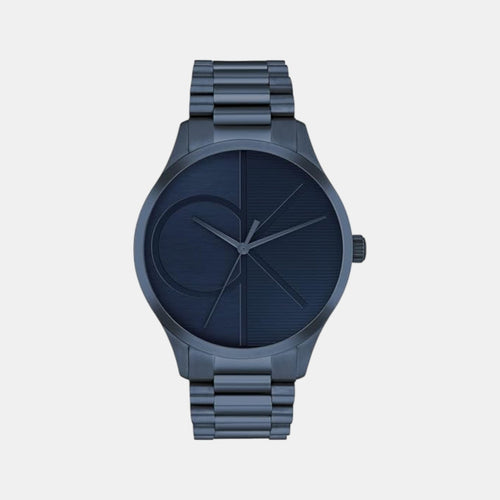 Iconic Men Quartz Blue Dial Analog Stainless Steel Watch 25300026