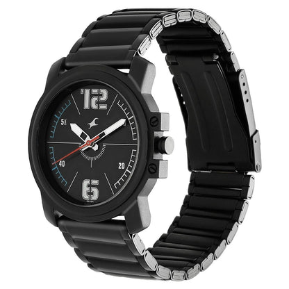 Fastrack Hitlist Quartz Analog Silver Dial Stainless Steel Strap Watch for Guys NR3039NM02