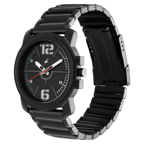 Fastrack Hitlist Quartz Analog Silver Dial Stainless Steel Strap Watch for Guys NR3039NM02