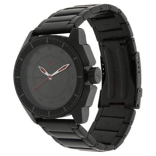 Fastrack 3089NM01 Analog Quartz Men Watch â€“ Black Dial, Black Stainless Steel Strap, 50 m Water Resistance NR3089NM01